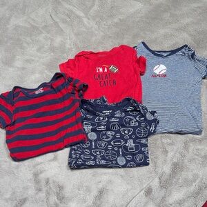 Carter's assortment of sports theme onesies